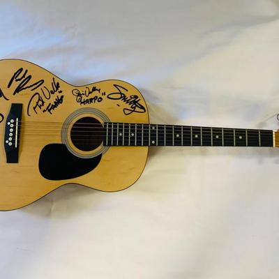 Paul Revere And The Raiders signed blonde Alpine acoustic