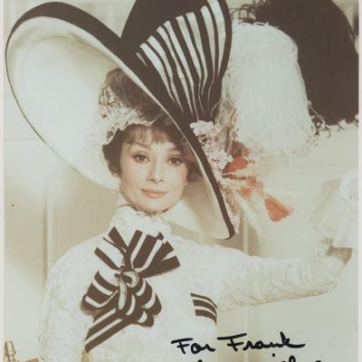 Audrey Hepburn personalized (To Frank) and signed 