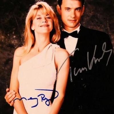 Tom Hanks and Meg Ryan signed portrait photo 