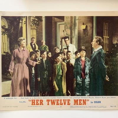 Her Twelve Men original 1954 vintage lobby card