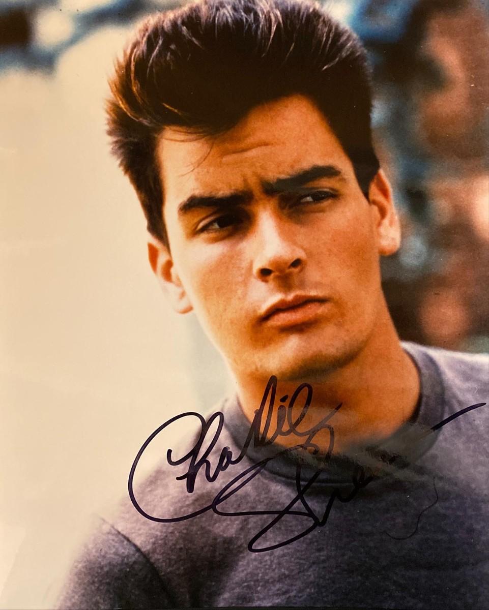 Charlie Sheen signed photo