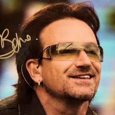 U2 signed photo