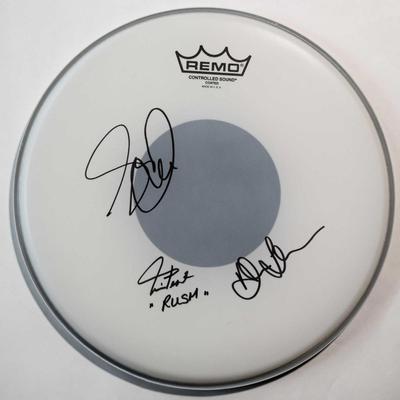 Rush signed drum head