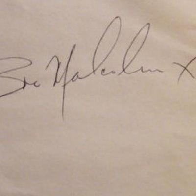 Malcolm X signature slip