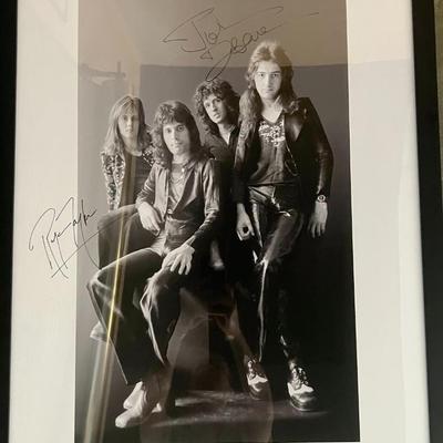 Queen band signed poster