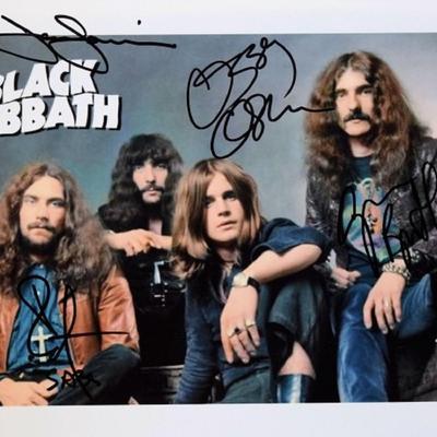 Black Sabbath signed photo