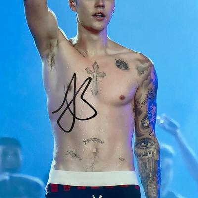 Justin Bieber signed photo