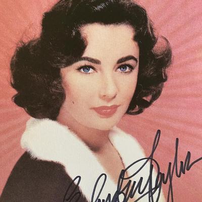Elizabeth Taylor signed photo