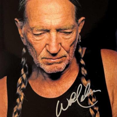 Willie Nelson signed promo photo 