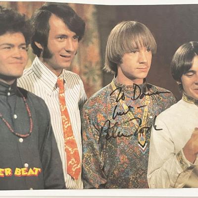 The Monkees Peter Tork signed photo