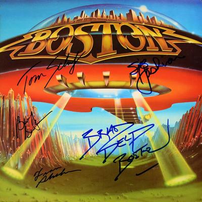 Boston Don't Look Back signed album
