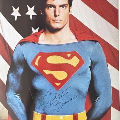 Superman Christopher Reeve signed photo