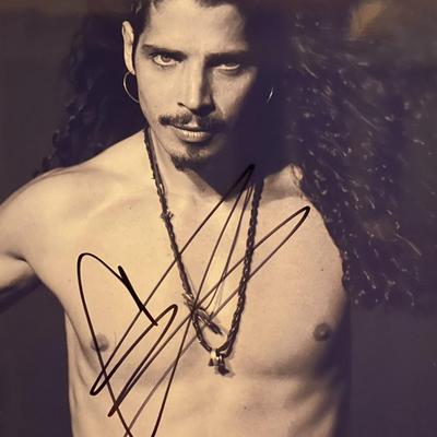 Chris Cornell signed photo. 8x10 inches