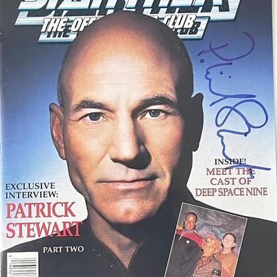 Star Trek Patrick Stewart signed magazine