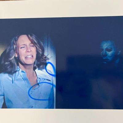 Halloween Jamie Lee Curtis signed movie photo