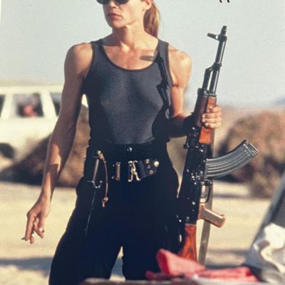 The Terminator Linda Hamilton signed movie photo