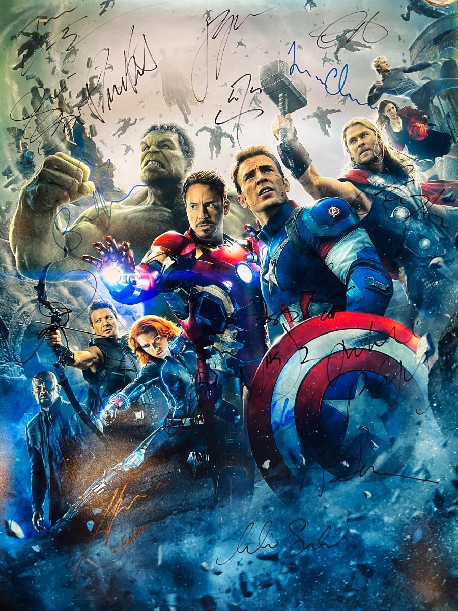 Avengers Age Of Ultron Cast Signed Movie Poster | EstateSales.org