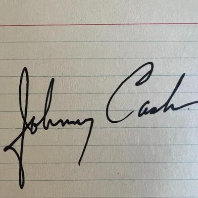 Johnny Cash original signature. GFA authenticated