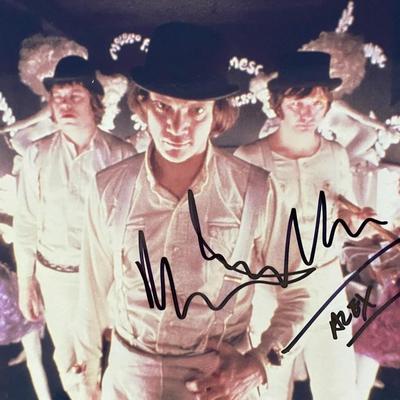 A Clockwork Orange Malcolm McDowell signed   photo