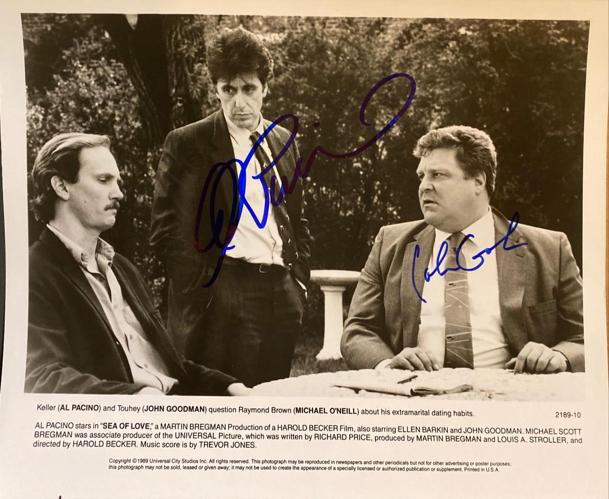 Sea of Love Al Pacino/John Goodman signed photo | EstateSales.org