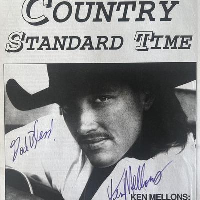 Country singer Ken Mellons signed magazine