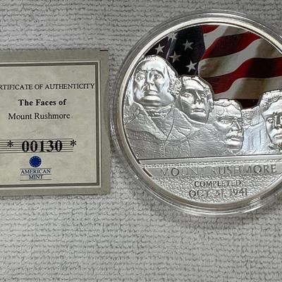 The Faces of Mount Rushmore 3 in Token with COA
