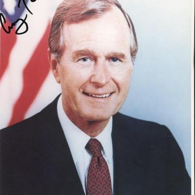George H.W. Bush signed photo