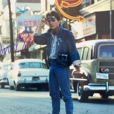 Michael J. Fox signed movie photo