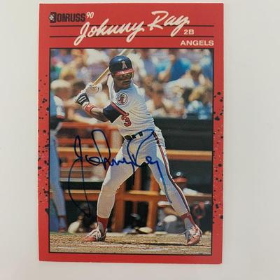 Johnny Ray signed baseball card