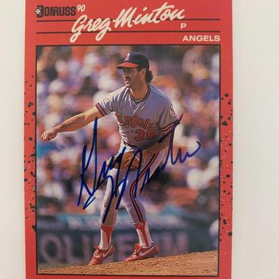 Greg Minton signed baseball card