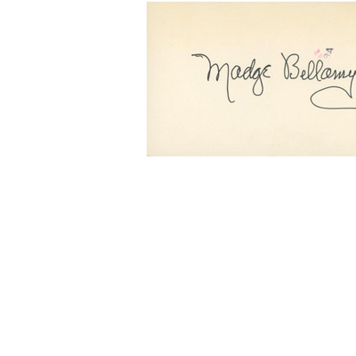 Madge Bellamy signature cut