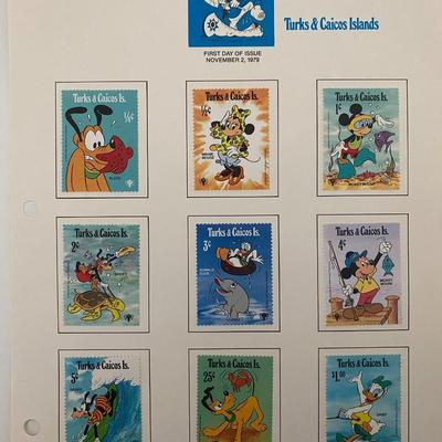 Walt Disney Mickey & Friends Stamp Sheet. Turks & Caicos Islands. 