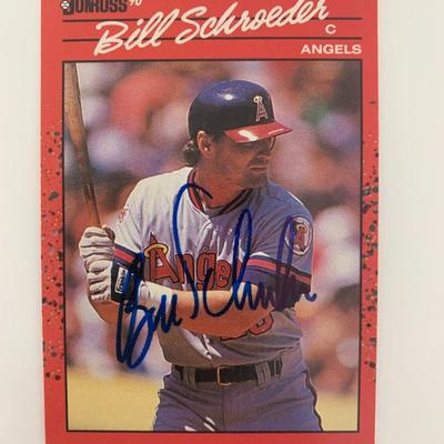 Bill Schroeder signed baseball card