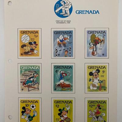 Walt Disney Mickey & Friends Stamp Sheet. Grenada.