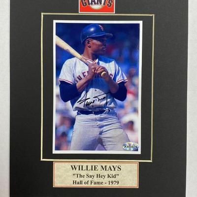 Willie Mays signed photo