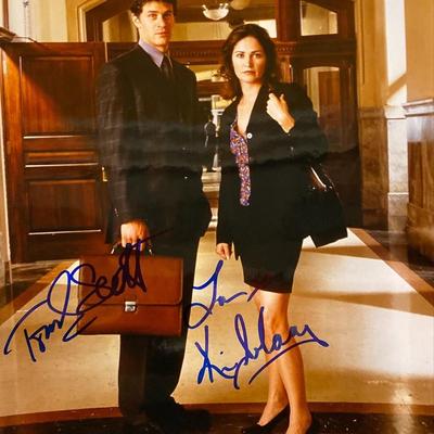 Philly Kim Delaney and Thomas Scott signed photo