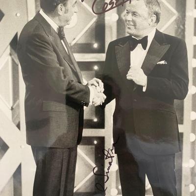 Frank Sinatra and Howard Cosell signed photo