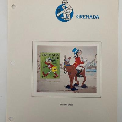 Walt Disney Goofy Stamp Sheet. Grenada