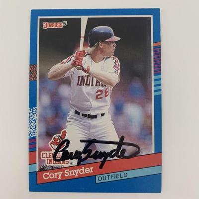 Cory Snyder signed baseball card