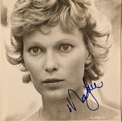 Mia Farrow Hurricane signed photo