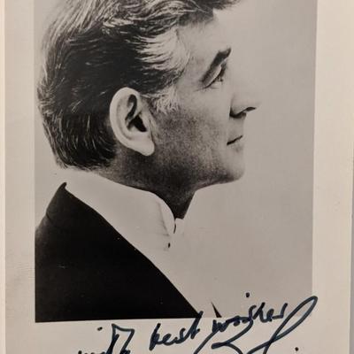 Leonard Bernstein Signed Photo
