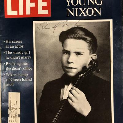 Richard Nixon signed Life Magazine