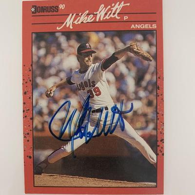 Mike Witt signed baseball card