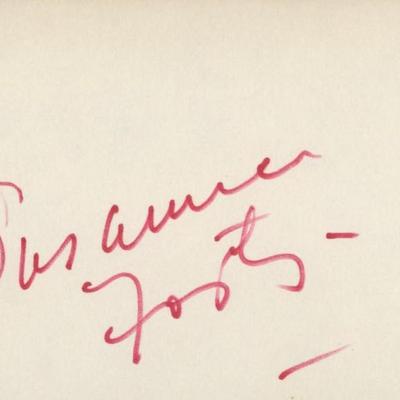 Susanna Foster original signature