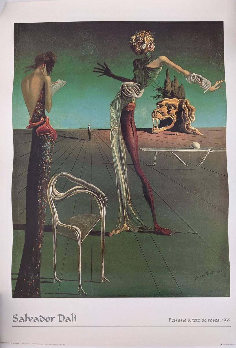 Salvador Dali - A Woman With A Head Of Roses Print | EstateSales.org