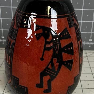 Native American Kokopelli Vase 