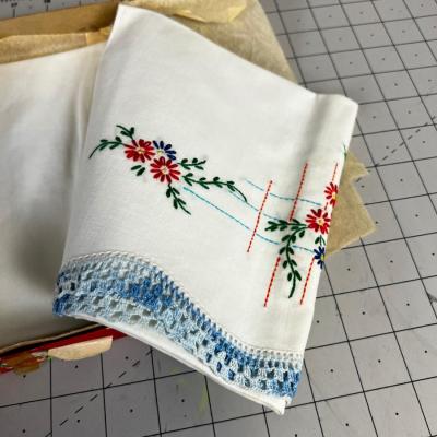 Hand Embroidered Horse Pillowcases in Original Gift Box Std. Size