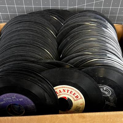 Box full of 45 Records 