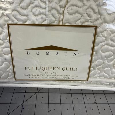 Domain Full Queen Satin Bedspread Cream Color