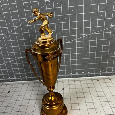 Bowling Trophy Copper Toned 